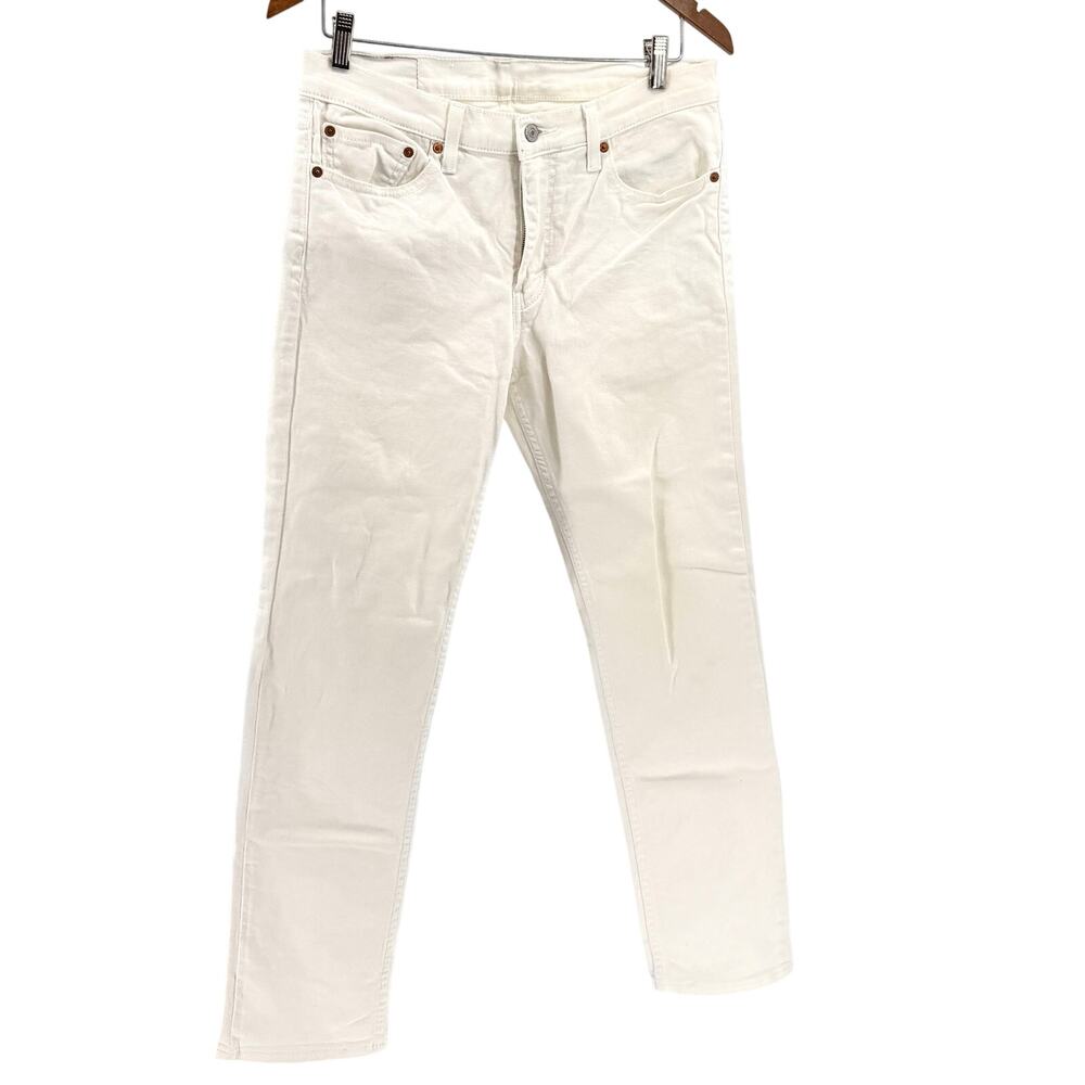 Levi's Off-White Cream Casual Streetwear Denim 511 Slim Fit Jeans Pants